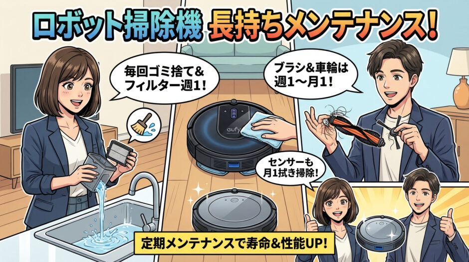 コスパの良いロボット掃除機を長く使うコツ