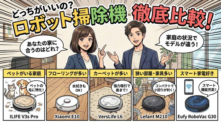 各家庭の状況別おすすめモデル