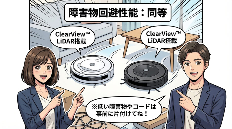 障害物回避性能比較