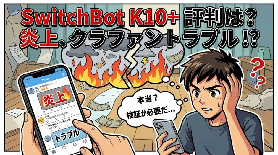 SwitchBot K10+の評判は？炎上の理由やクラファンでのトラブルを徹底検証